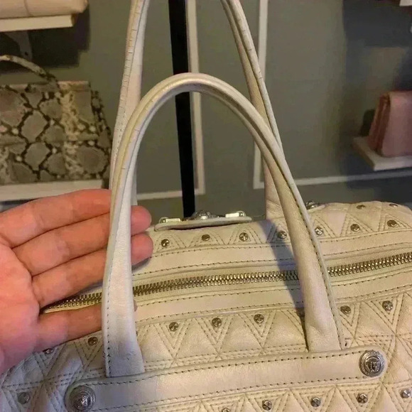 Versace Leather satchel color cream soft Leather - Picture 6 of 16